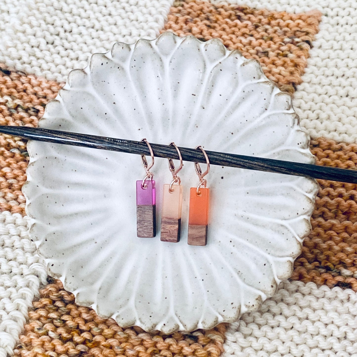 Progress Keepers Resin & Wooden Set of 3 Magenta, Pink & Orange