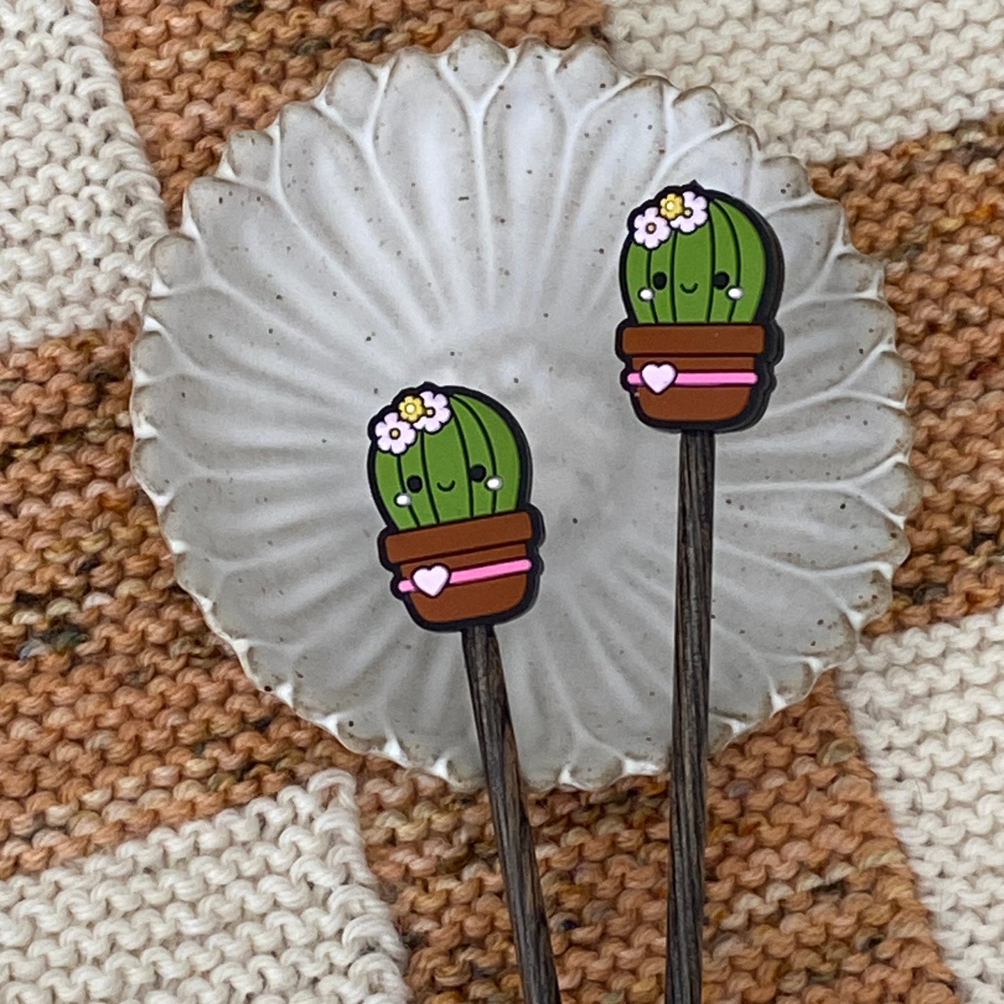 Cactus Stitch Needle Stoppers