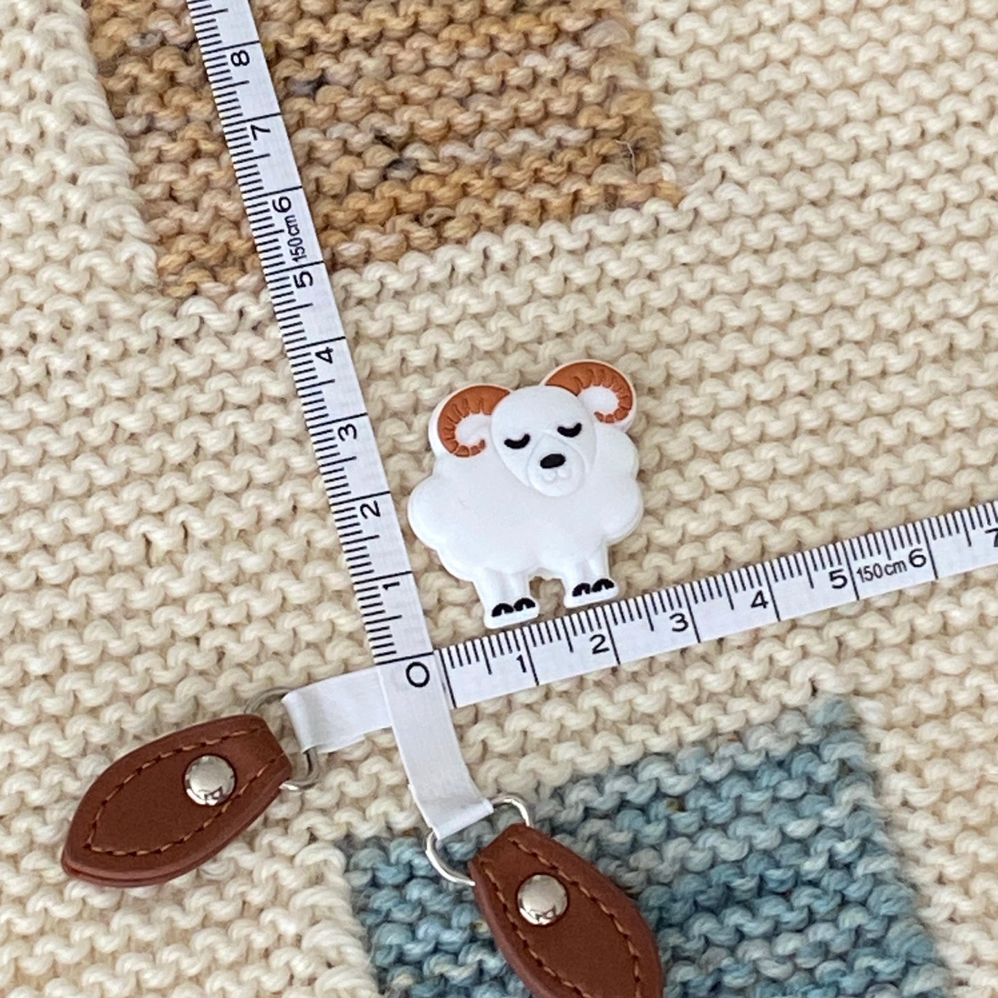 Ram/Sheep- White Stitch Needle Stoppers