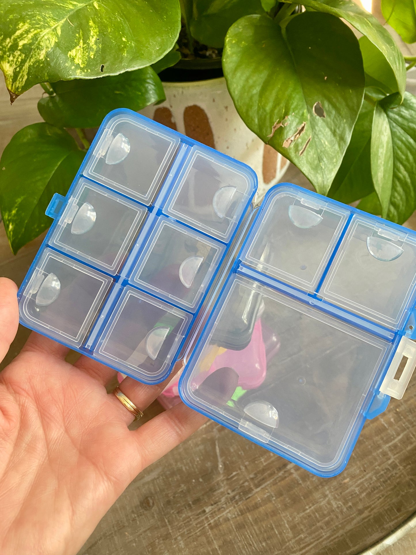 9 Compartment Plastic Notion Organizer for Knitting & Crochet