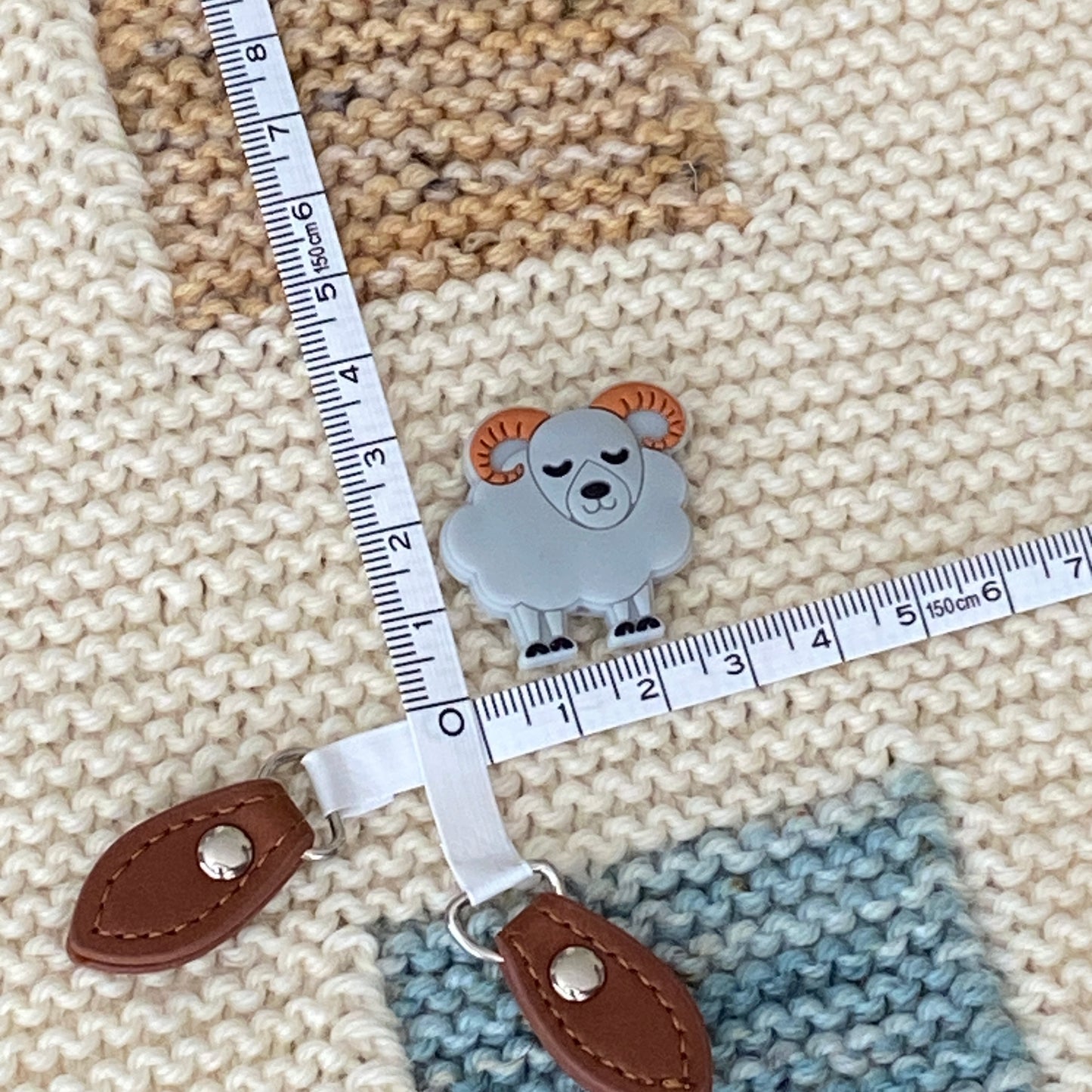 Ram/Sheep- Grey Stitch Needle Stoppers
