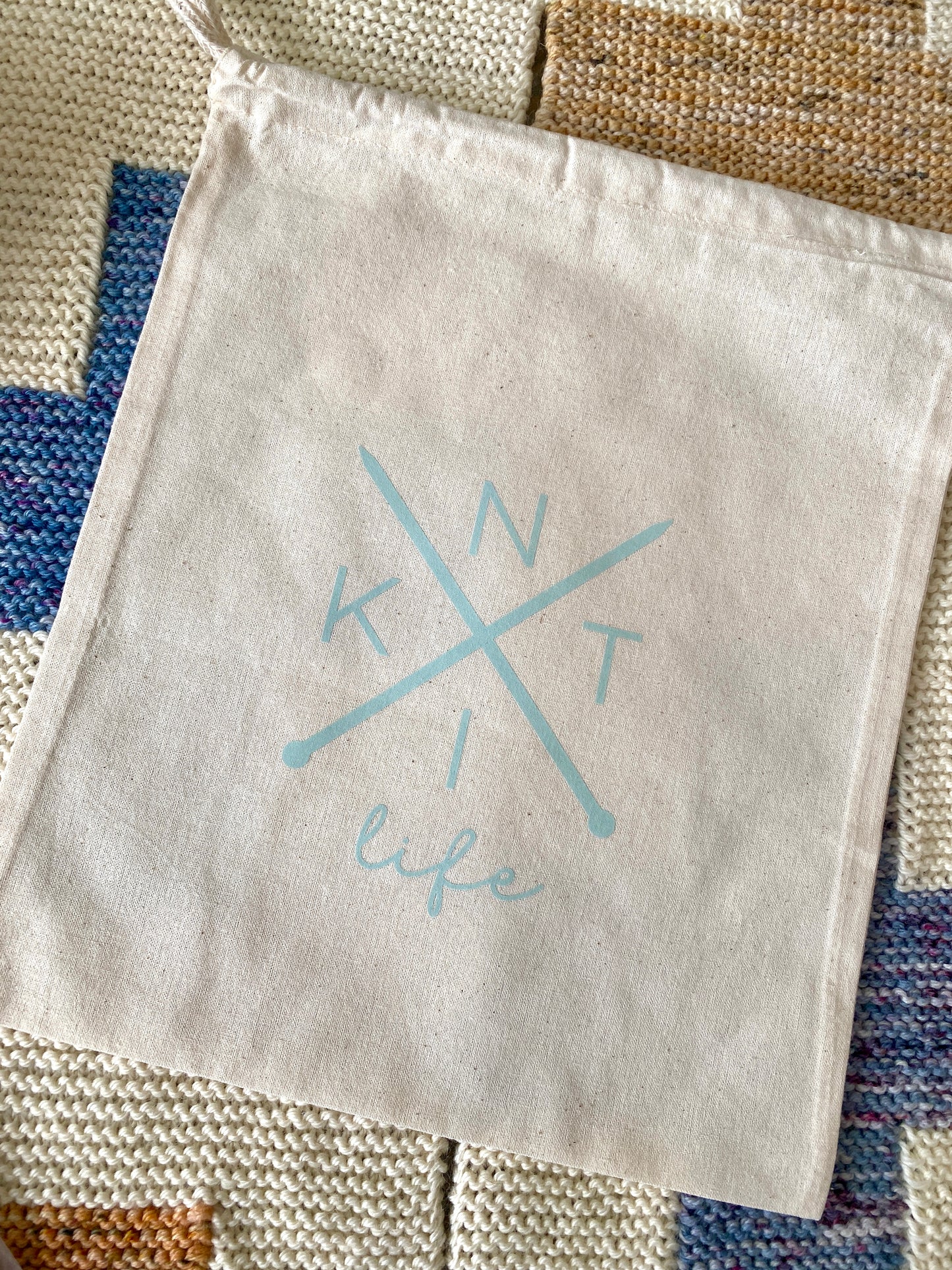 Knitting Project Bag - "Knit Life