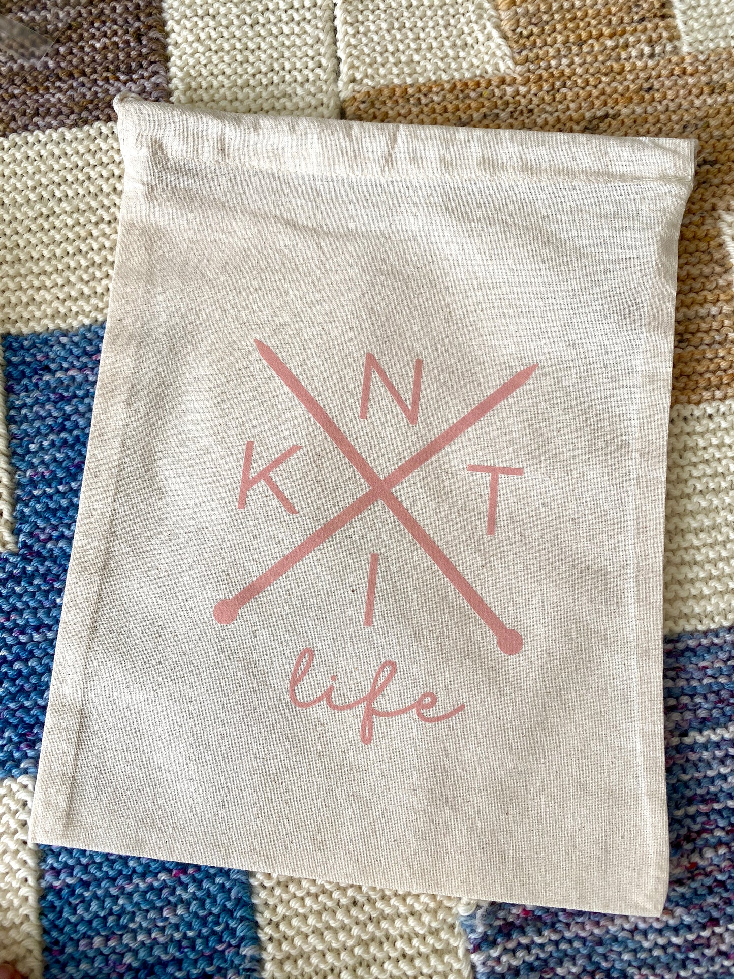 Knitting Project Bag - "Knit Life