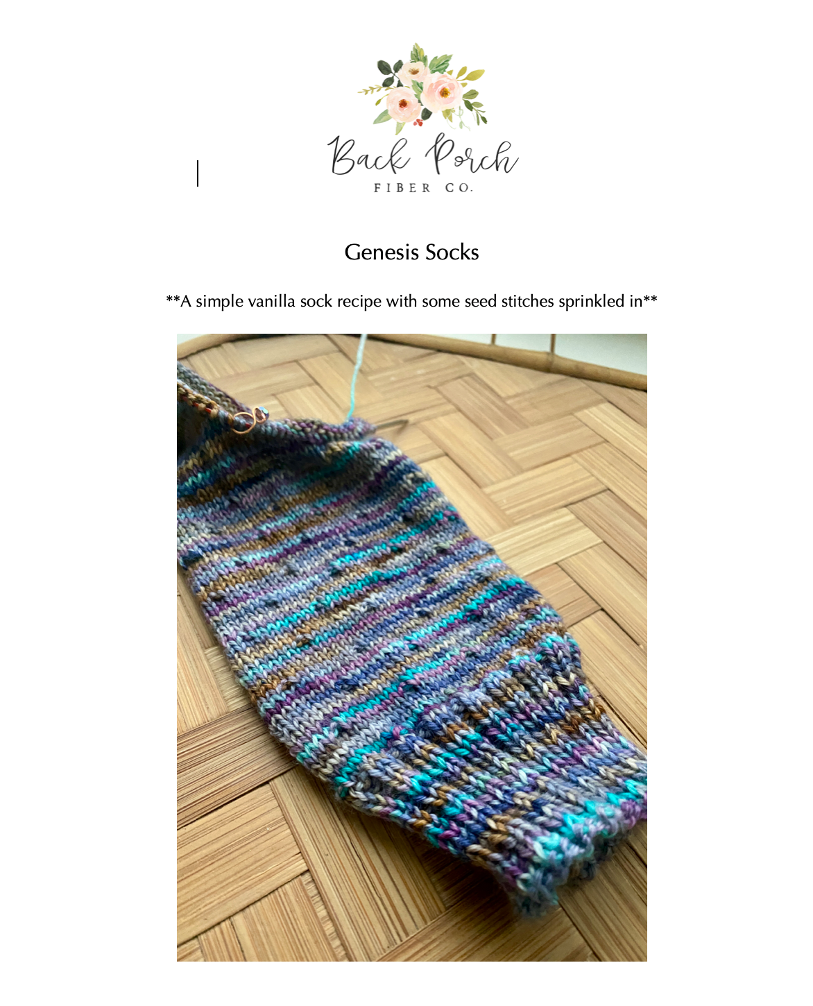 Genesis Sock Pattern - A simple sock pattern