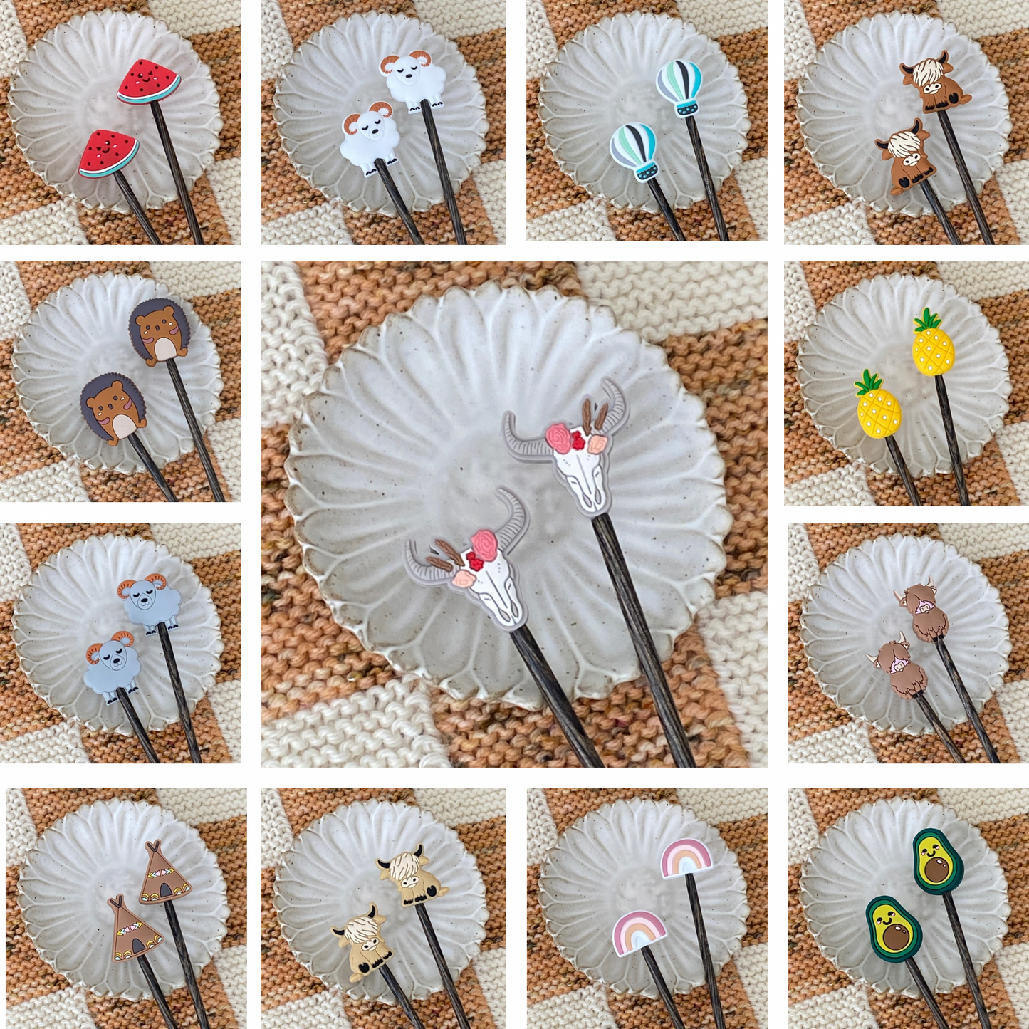 Teepee Stitch Needle Stoppers