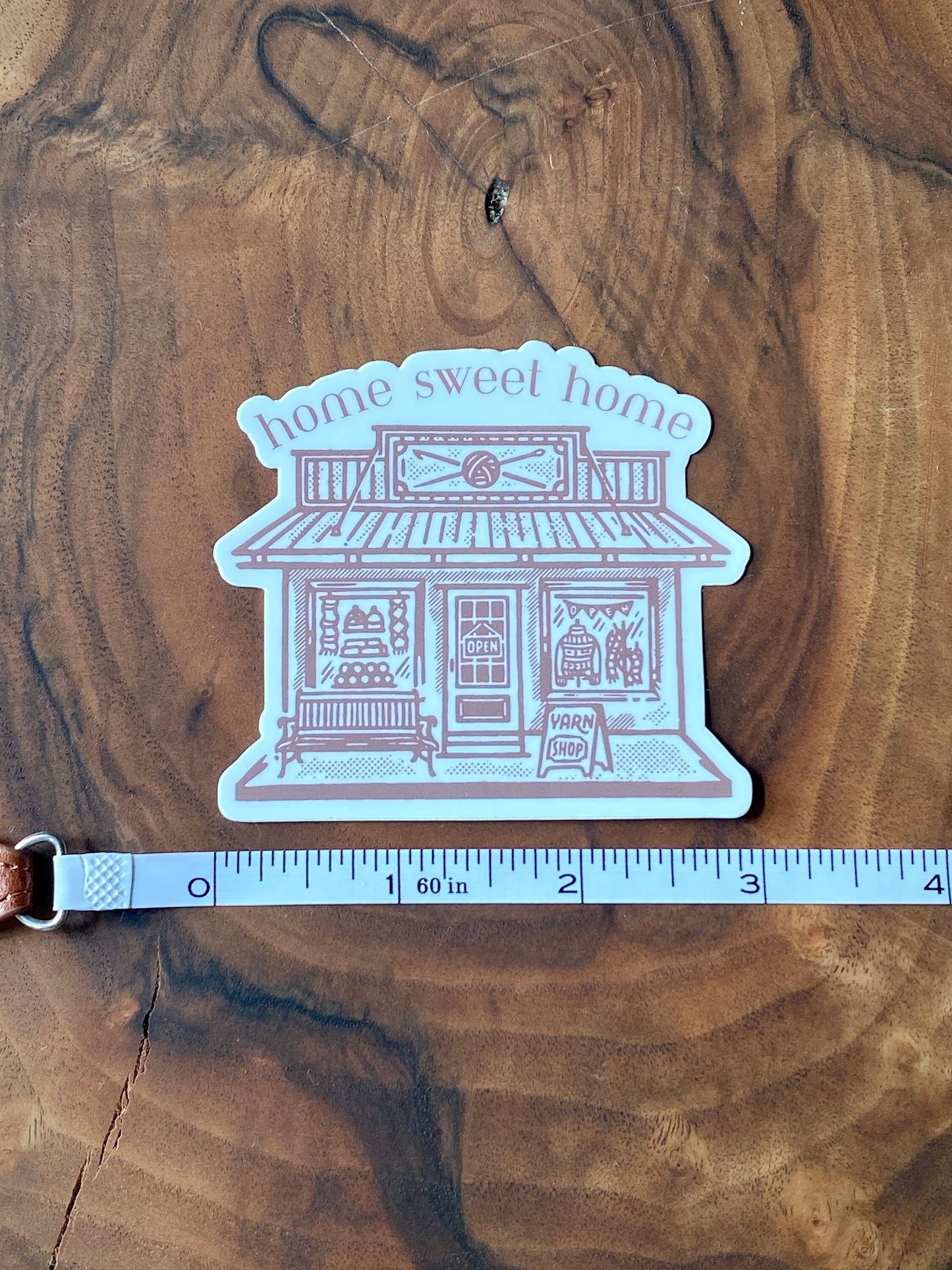 Knitting Vinyl Sticker **Waterproof** - Home Sweet Home