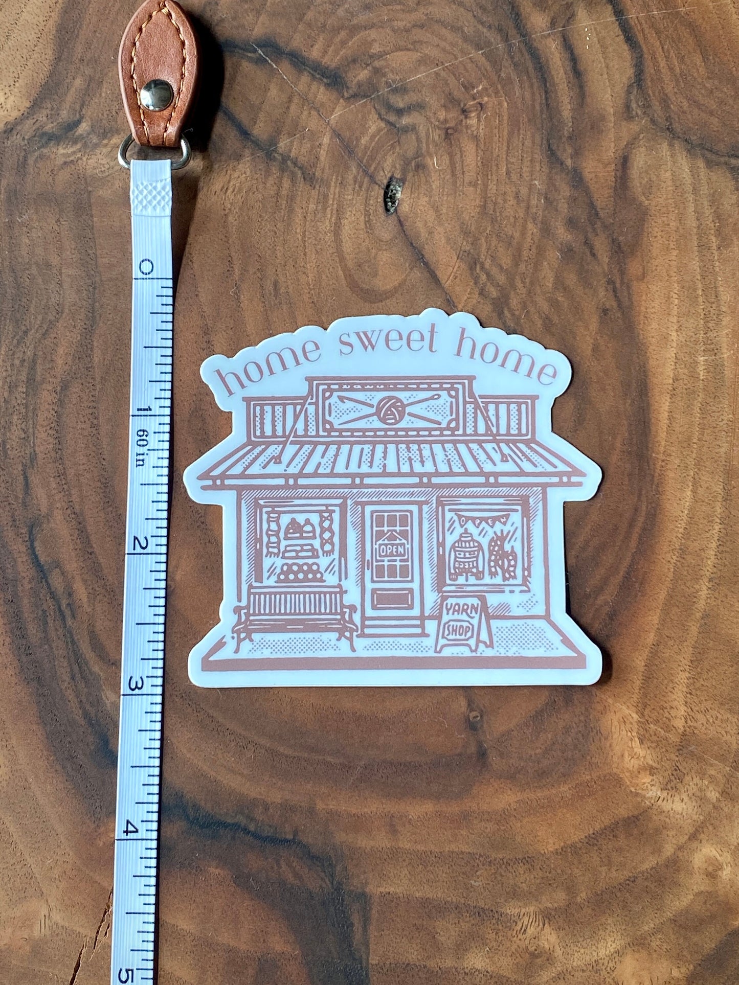 Knitting Vinyl Sticker **Waterproof** - Home Sweet Home