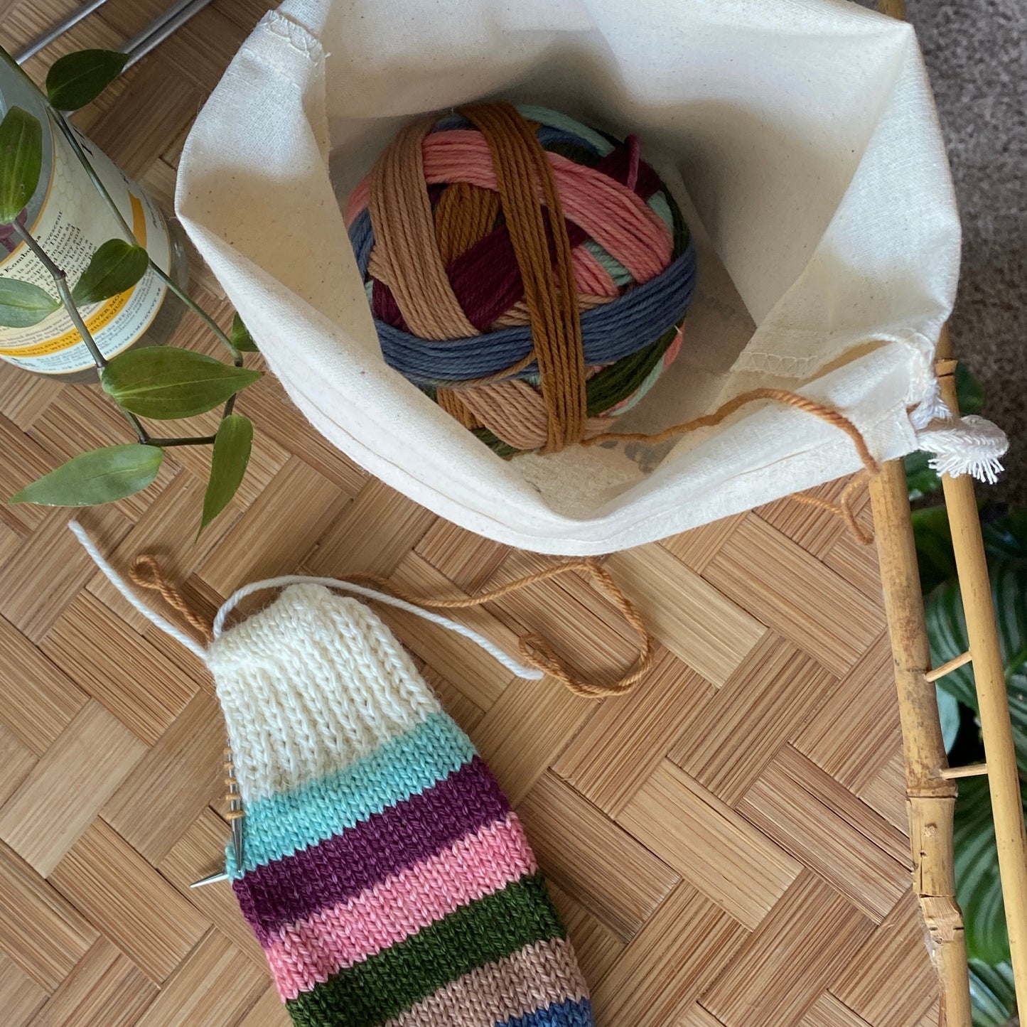 Knitting Project Bag - "This is my sock knitting bag."