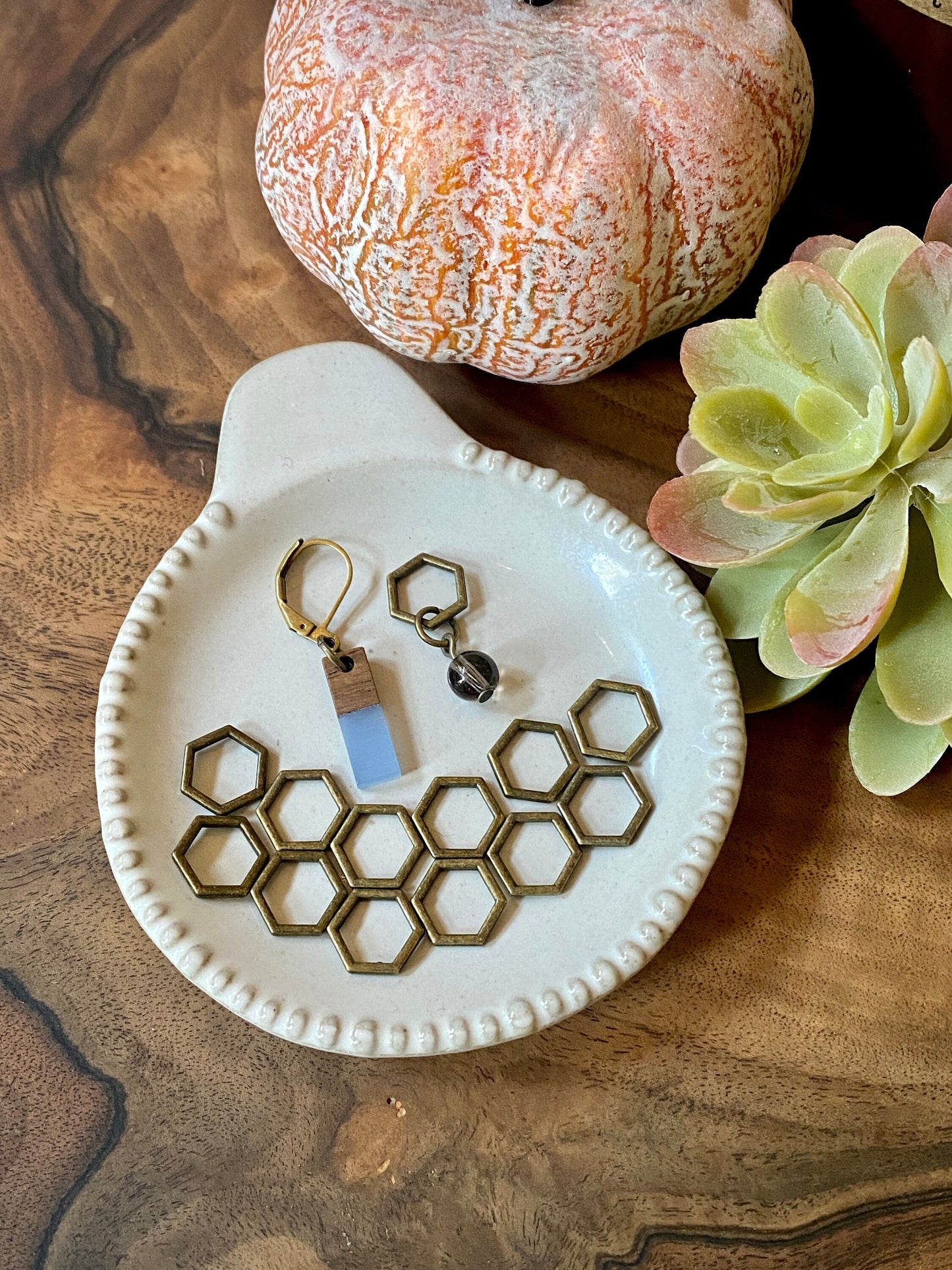 Stitch Marker Set Complete with Beginning of Round and Progress Keeper "Autumn Night"
