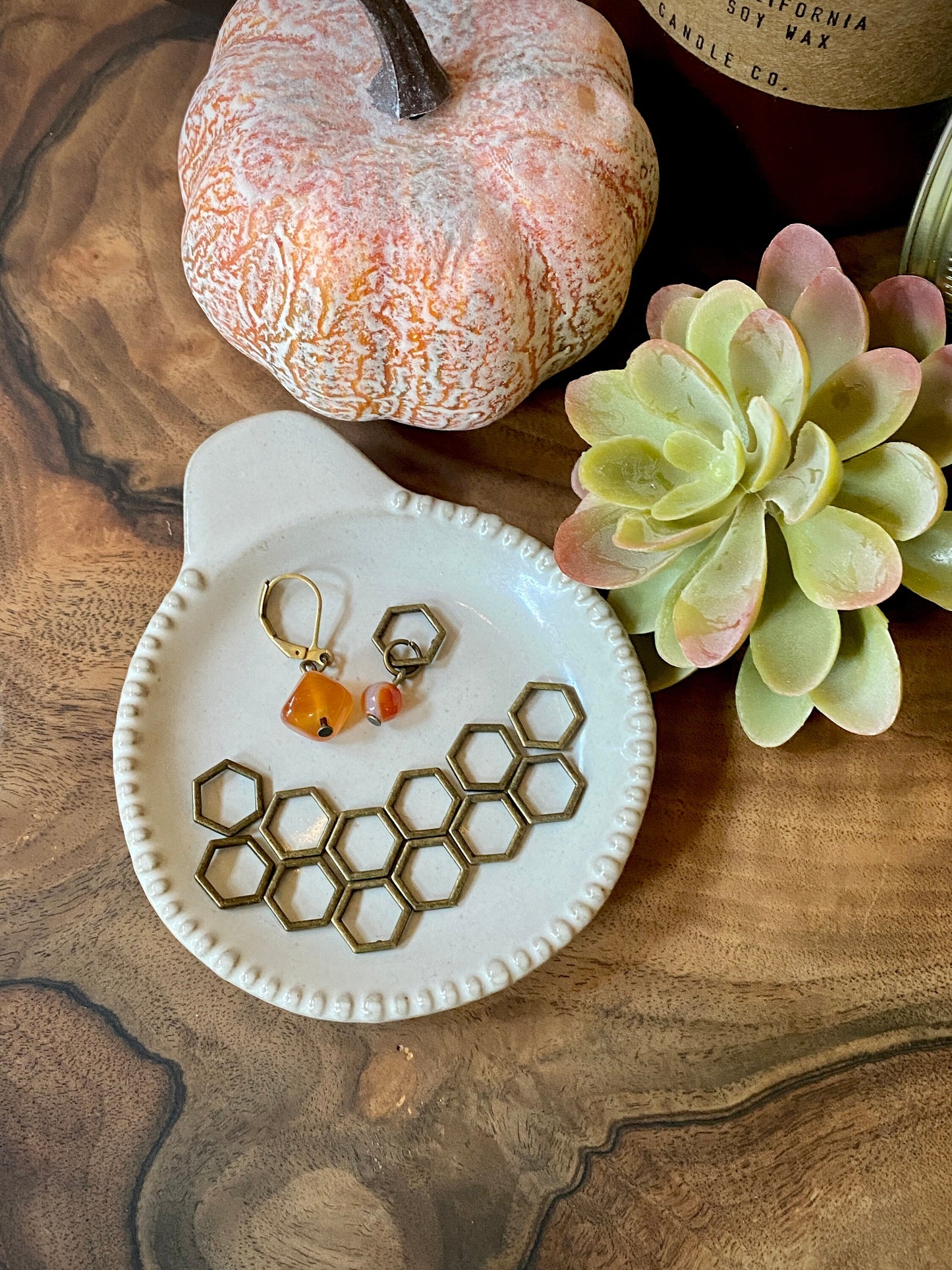 Sweater Weather Stitch Marker Set Complete with Beginning of Round and Progress Keeper "Pumpkin"