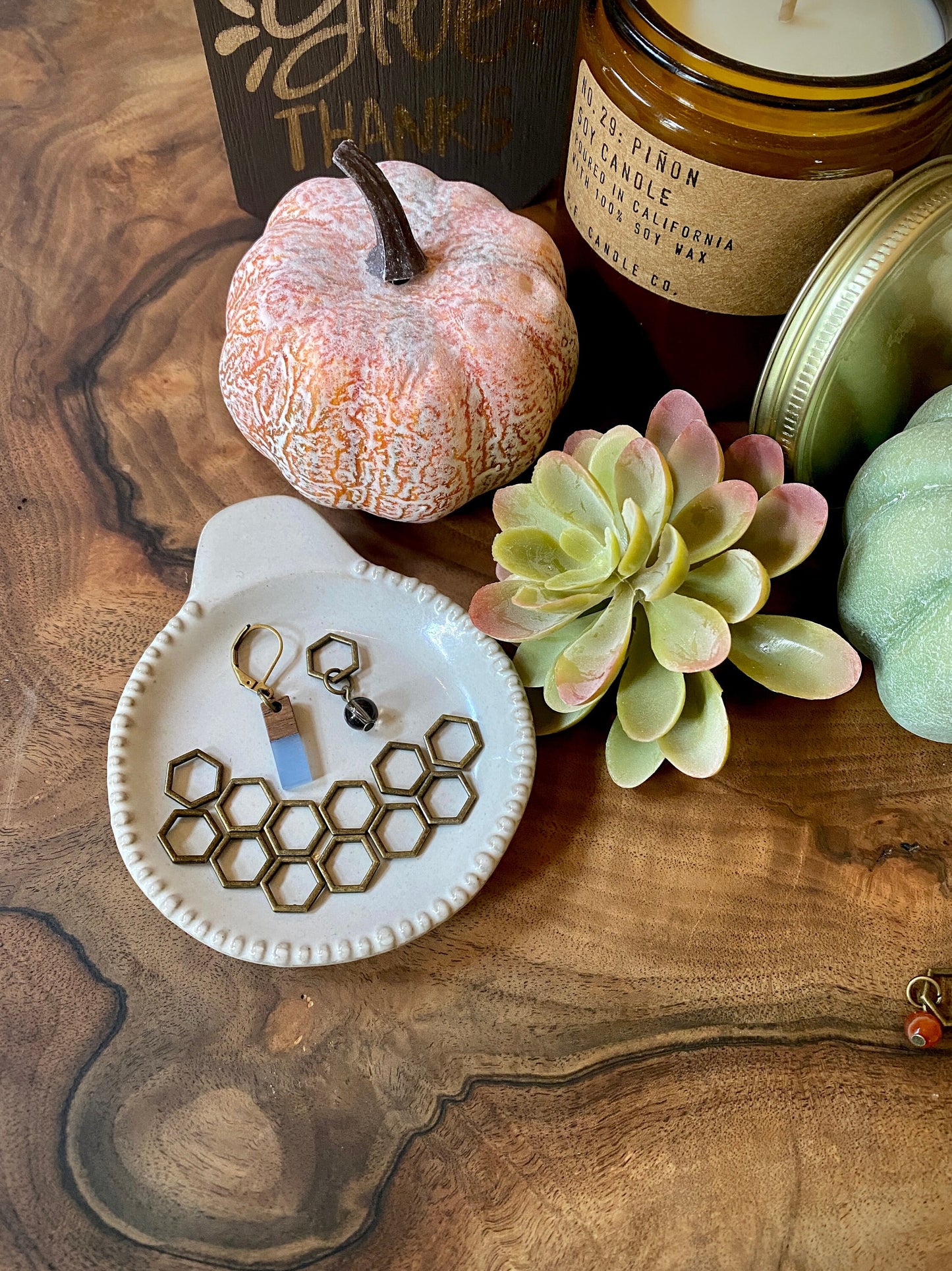 Stitch Marker Set Complete with Beginning of Round and Progress Keeper "Autumn Night"