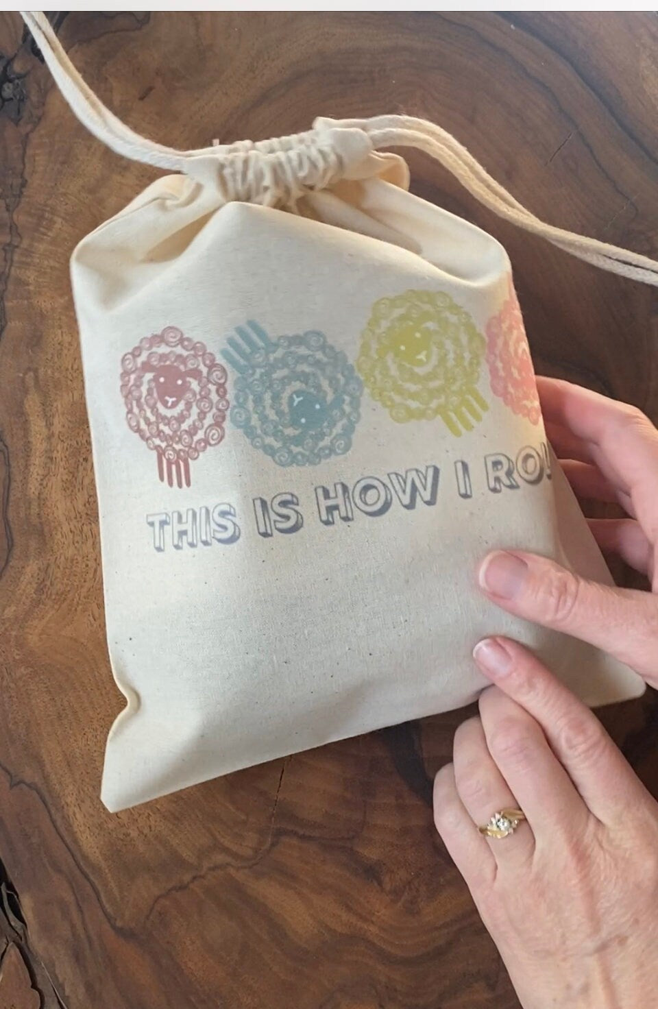 Knitting or Crochet Project Bag - "This Is How I Roll" Soft