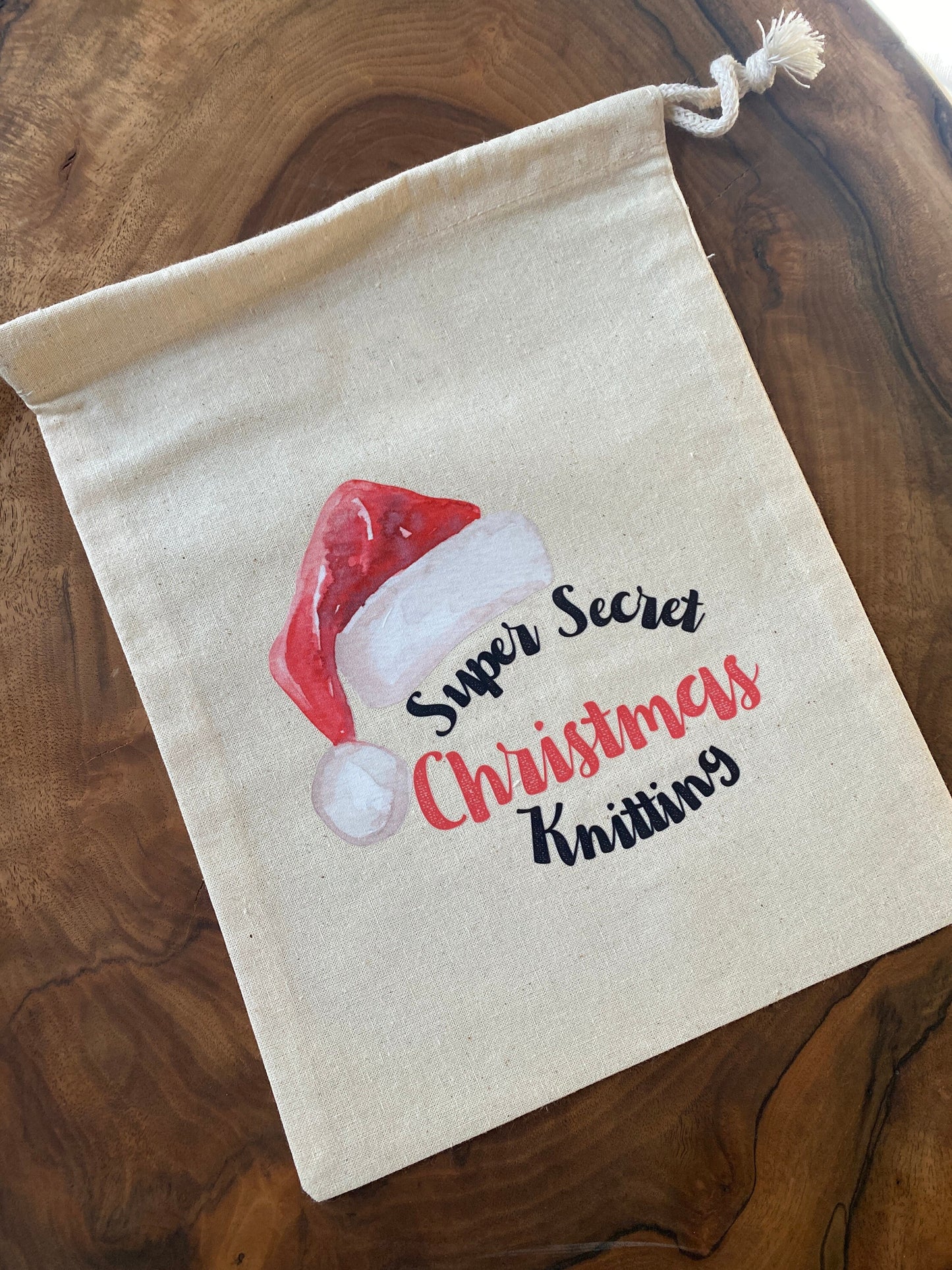 Super Secret Christmas Knitting - Santa Hat