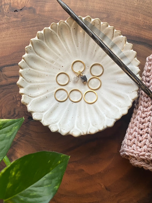 Natural Stone Stitch Marker Set