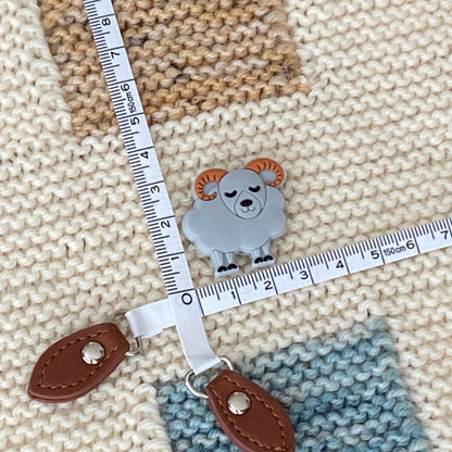 Ram/Sheep- Grey Stitch Needle Stoppers