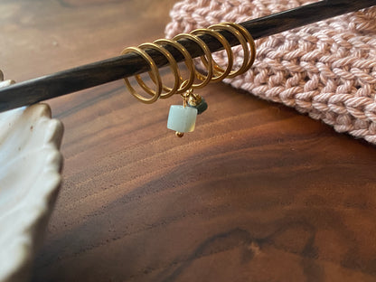 Natural Stone Stitch Marker Set