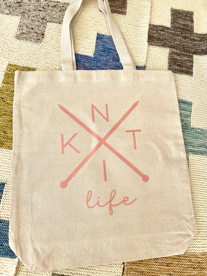 Knitting Project Bag - "Knit Life