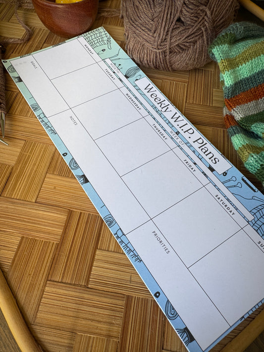 Weekly WIP (Works In Progress) Tracker for Knitters, Crocheters and Crafters