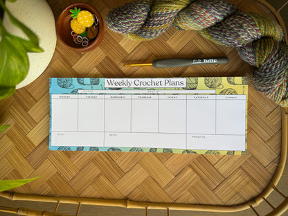 Weekly Crochet Notepad Tracker for Crocheters