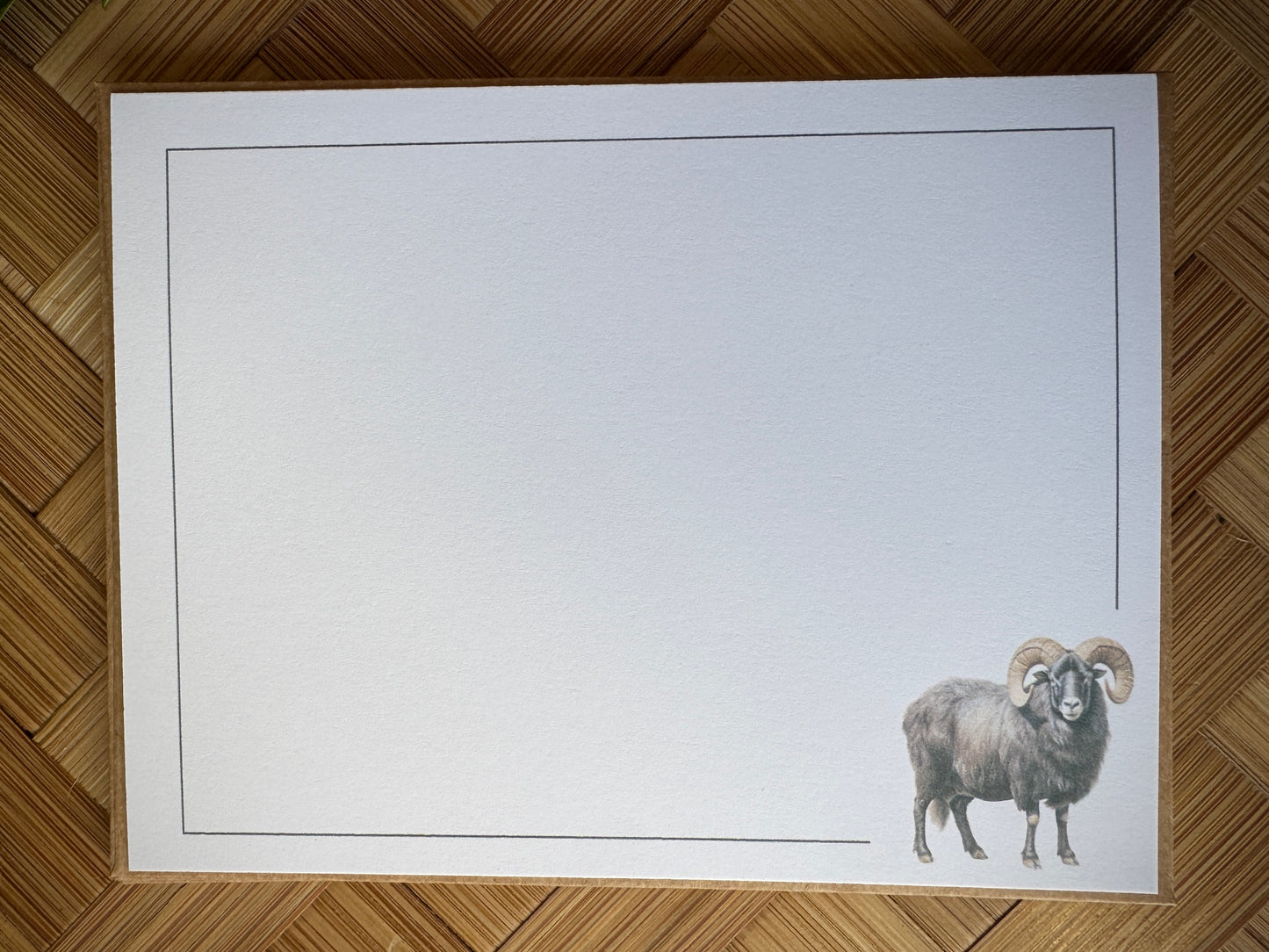 Knitting Note Cards  w/Envelopes - Set of 8 Watercolor Sheep