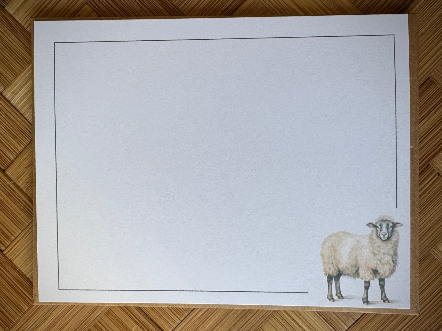 Knitting Note Cards  w/Envelopes - Set of 8 Watercolor Sheep
