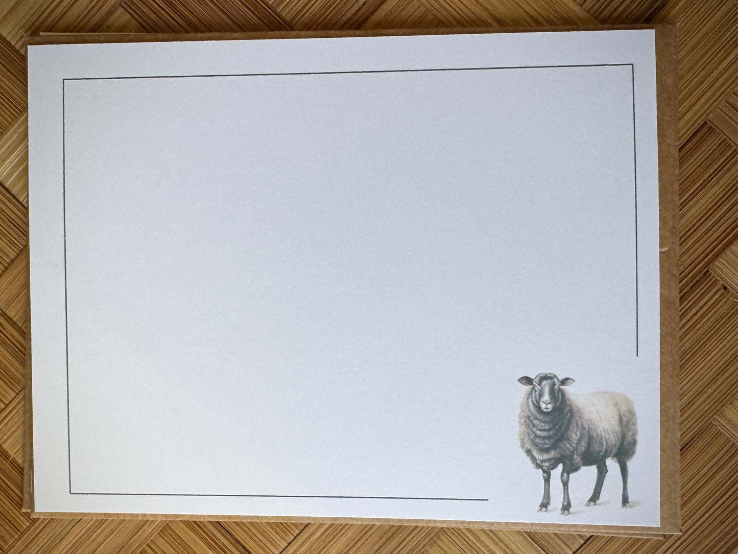 Knitting Note Cards  w/Envelopes - Set of 8 Watercolor Sheep