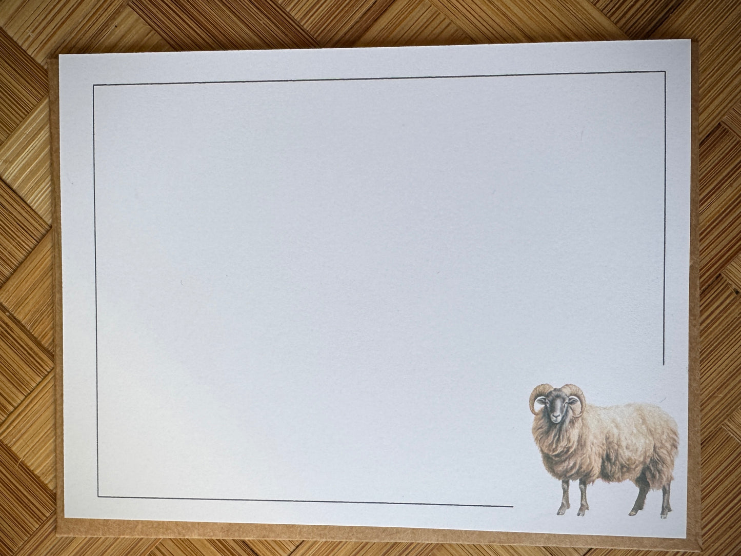 Knitting Note Cards  w/Envelopes - Set of 8 Watercolor Sheep
