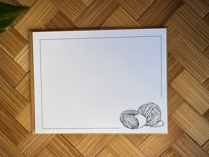 Knitting Note Cards  w/Envelopes - Set of 8 Skeins of Yarn