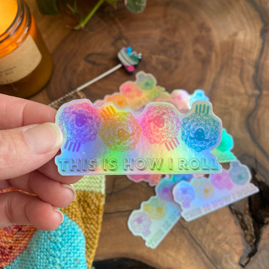Knitting Vinyl Sticker **Waterproof** - This Is How I Roll