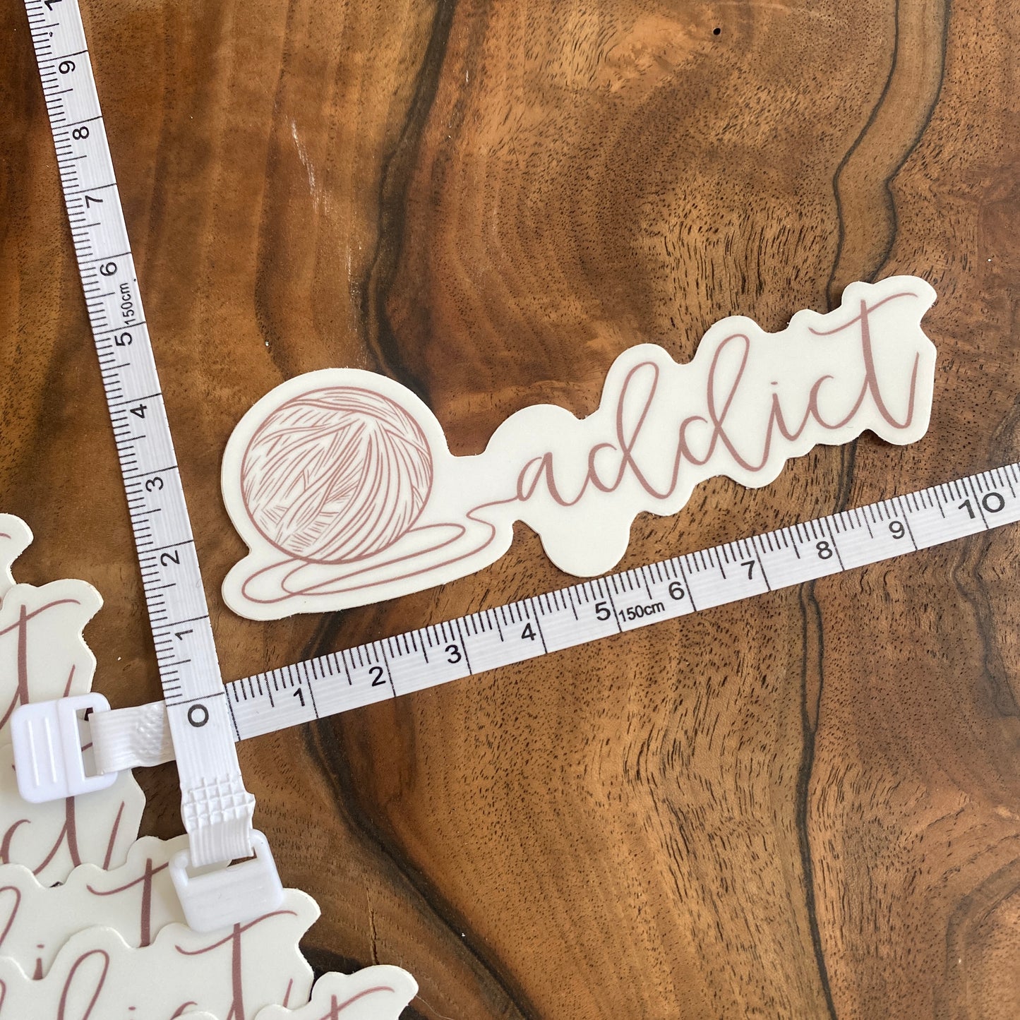 Knitting/Crochet Vinyl Sticker **Waterproof** - Yarn Addict