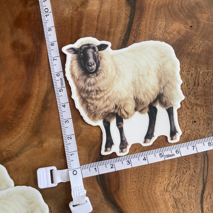 Knitting Vinyl Sticker **Waterproof** - Sheep/Ram