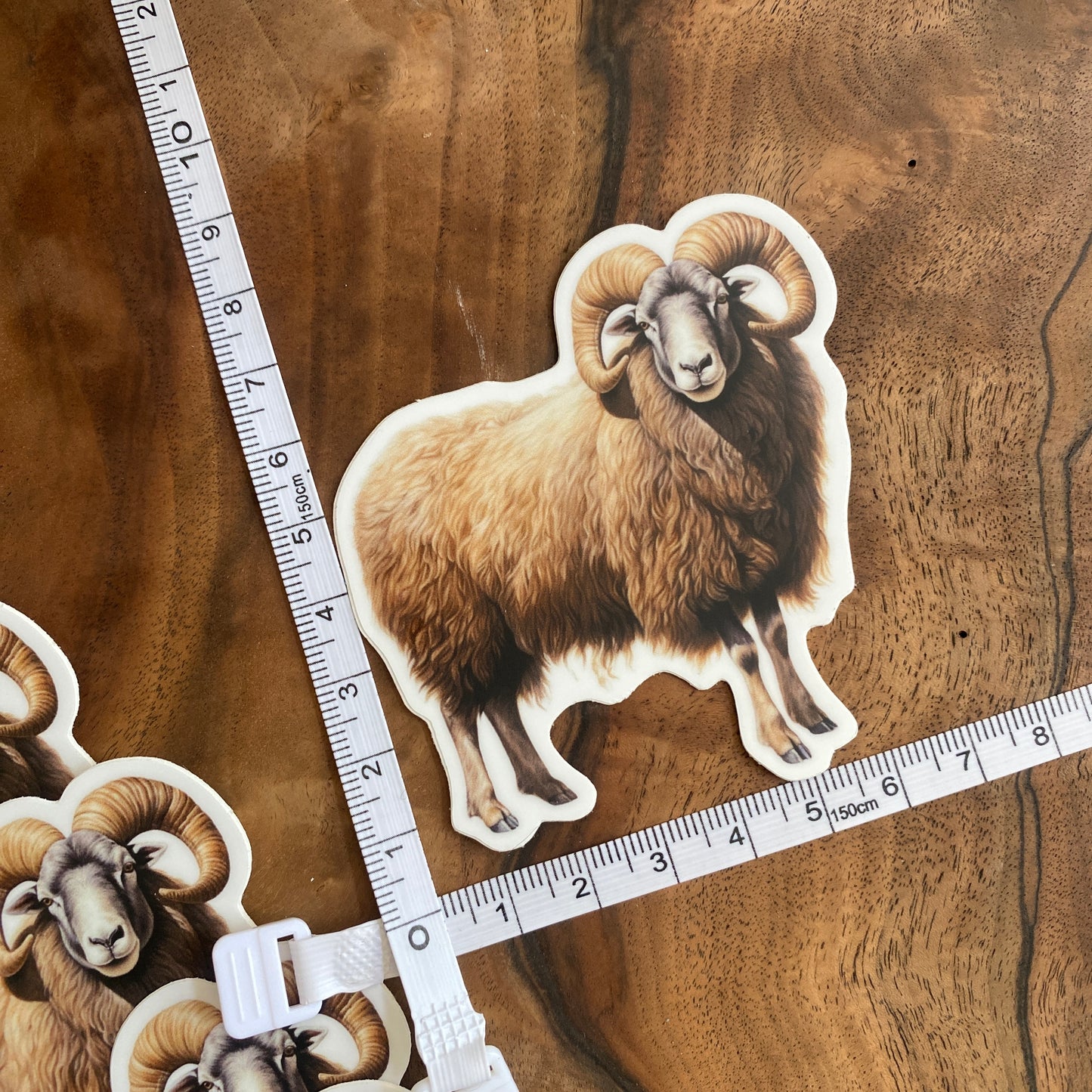 Knitting Vinyl Sticker **Waterproof** - Sheep/Ram