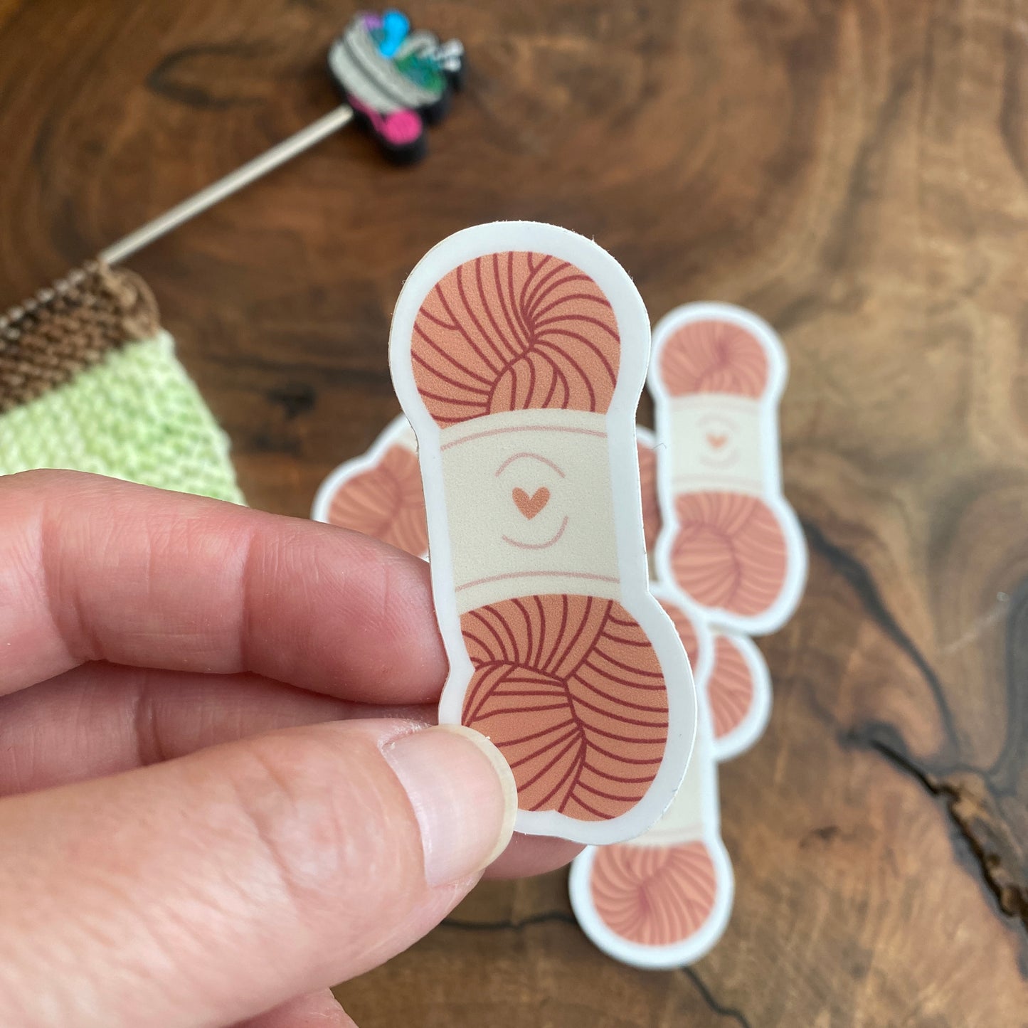Knitting Vinyl Sticker **Waterproof** - Yarn Skein
