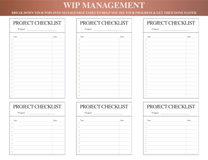 WIP Management & Project Worksheet