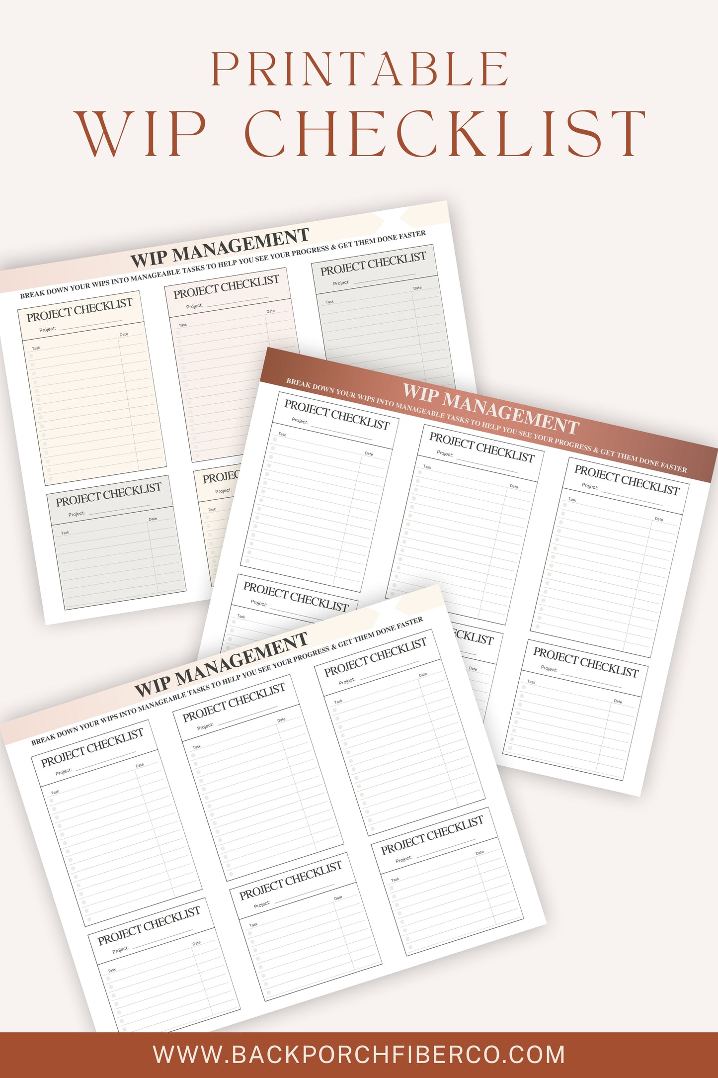 WIP Management & Project Worksheet