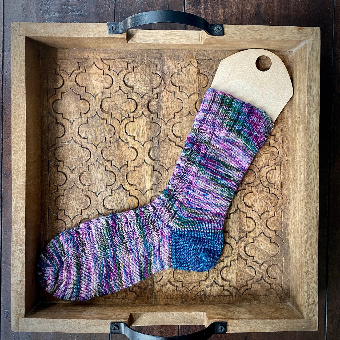 Spring Garden Socks - a Fingering Weight Sock Pattern with a simple cable pattern