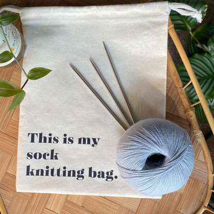 Knitting Project Bag - "This is my sock knitting bag."