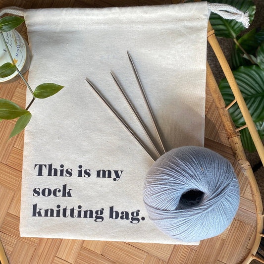 Knitting Project Bag - "This is my sock knitting bag."